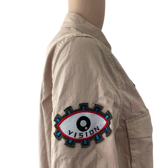 Love Tree Shacket Shirt Jacket Womens Small Part E-3CL Military - Picture 9 of 14